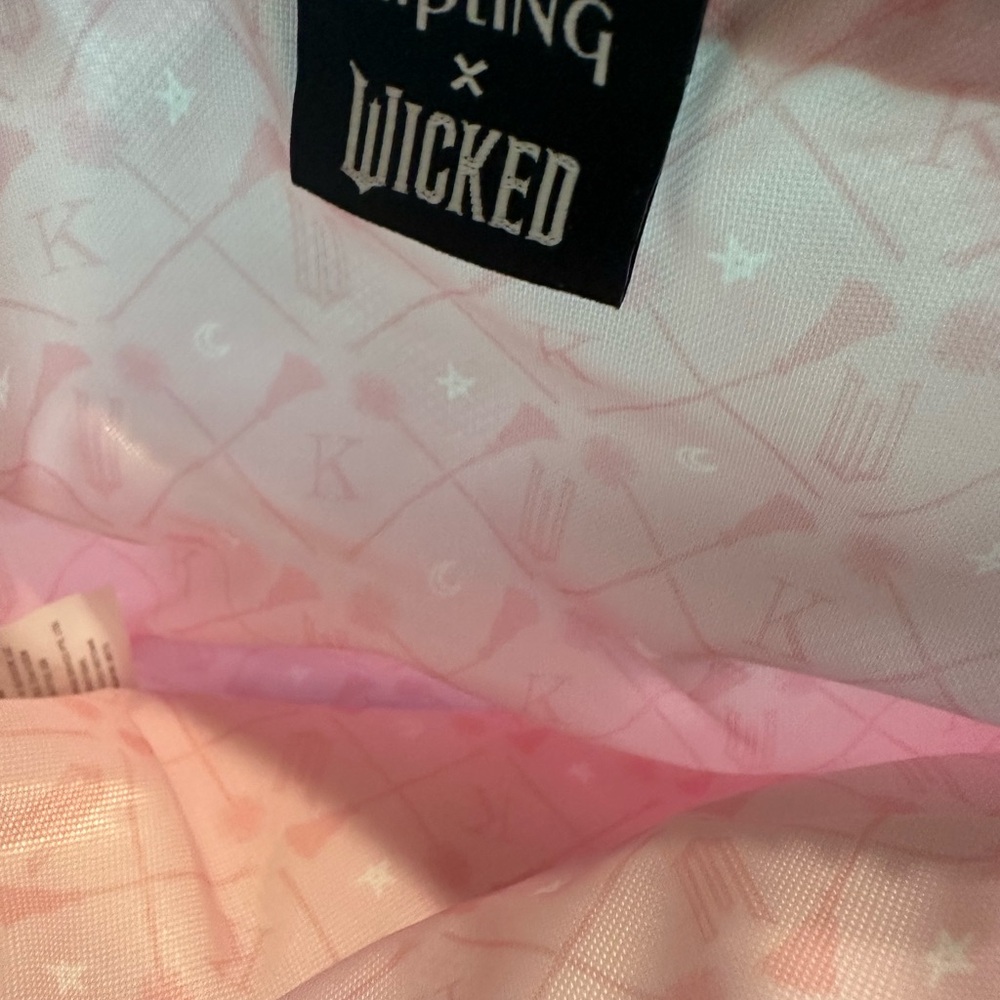 Kipling Wicked Riri Crossbody NWT has monkey keychain green pink ombré - Picture 3 of 10